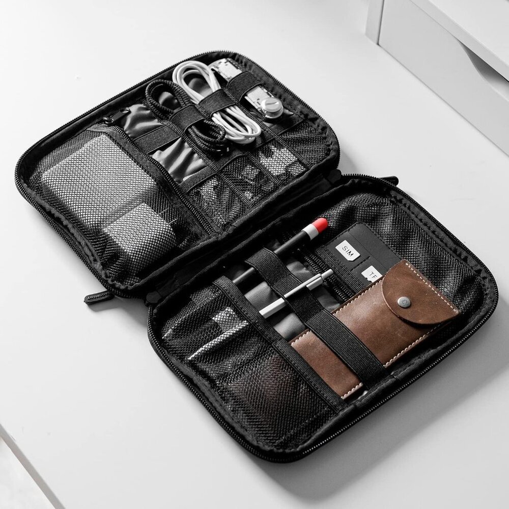 Electronics Organizer Travel Case, Small Cable Organizer Bag for Essentials, Tec - Picture 7 of 8